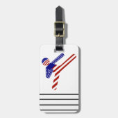 アメリカ愛国的武術アーツテコンド ラゲッジタグ (正面縦)