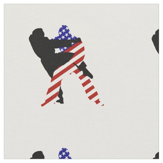 アメリカ愛国的武術芸術柔道 ファブリック (クローズアップ)