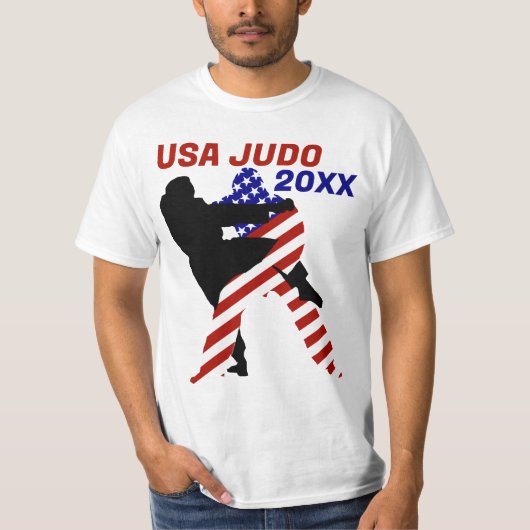 アメリカ愛国的武術芸術柔道 Tシャツ (正面)
