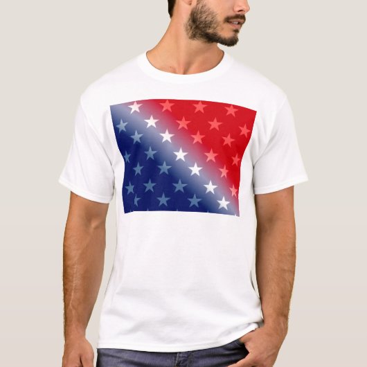 アメリカ愛国的赤白青 Tシャツ (正面)