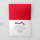 アメリカ愛国的軍隊クリスマスポインセチア カード (内部)