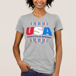 アメリカ愛国的50スター赤白青 Tシャツ