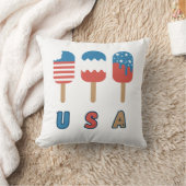 アメリカ愛国的7月4日ポプシクル装飾用クッション クッション (ブランケット)