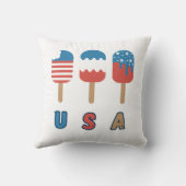 アメリカ愛国的7月4日ポプシクル装飾用クッション クッション (裏面)