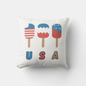 アメリカ愛国的7月4日ポプシクル装飾用クッション クッション (正面)