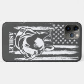 アメリカ愛国者ドイツ羊飼い米国国旗の犬 Case-Mate iPhoneケース (裏面(横))