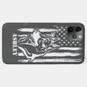 アメリカ愛国者ドイツ羊飼い米国国旗の犬 Case-Mate iPhoneケース (裏面(横))