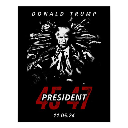 アメリカ愛国者ドナルド・トランプ2024戦い！ ポスター (正面)