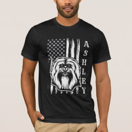 アメリカ愛国者ハバニーズ犬USペット Tシャツ