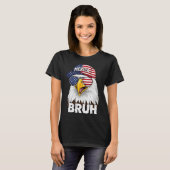 アメリカ愛国者ブルの４th JulyイーグルデザインM Tシャツ (正面フル)