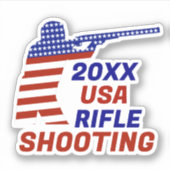 アメリカ愛国者ライフル射撃 シール (正面)