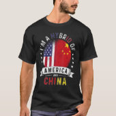 アメリカ愛国者中国国旗中国の(アメリカ) Tシャツ (正面)