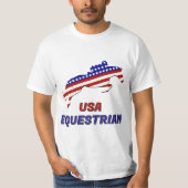 アメリカ愛国者向けの乗馬用品 Tシャツ (正面)