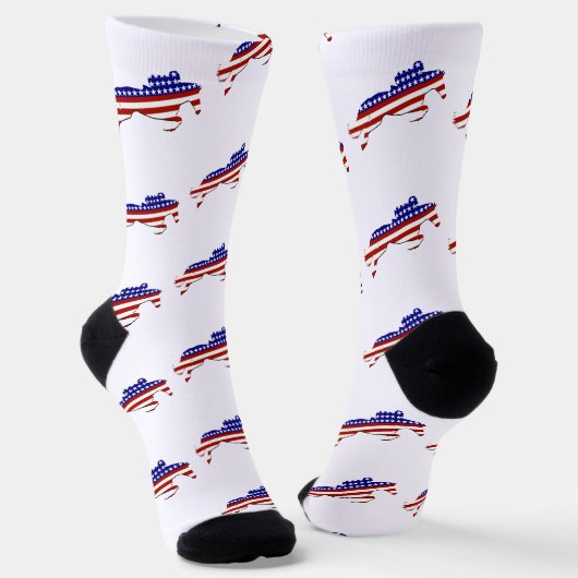 アメリカ愛国者向けの馬術用品 ソックス (傾斜あり)