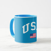 アメリカ愛国者独立記念日アメリカ国旗 マグカップ (正面左)