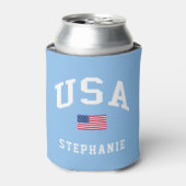 アメリカ愛国者独立記念日アメリカ国旗 缶クーラー (缶正面)
