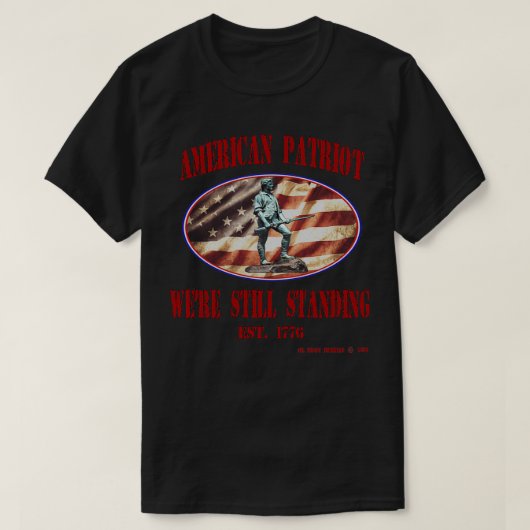 アメリカ愛国者1 Tシャツ (デザイン正面)