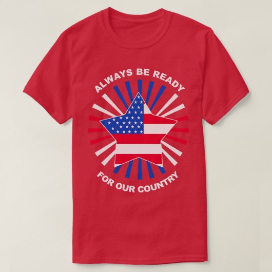 アメリカ愛国者1 Tシャツ (デザイン正面)