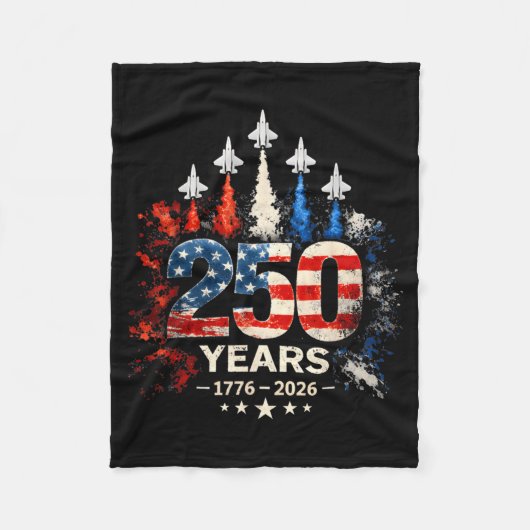 アメリカ愛国者250周年記念 フリースブランケット (正面)