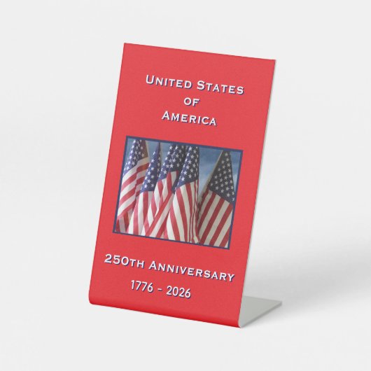 アメリカ愛国者250周年記念 台座サイン (正面)