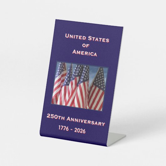 アメリカ愛国者250周年記念 台座サイン (正面)