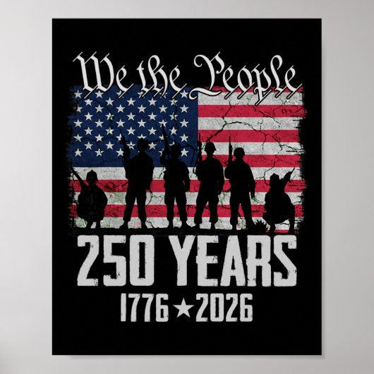 アメリカ愛国者250周年記念 250年 7月4日 ポスター (正面)