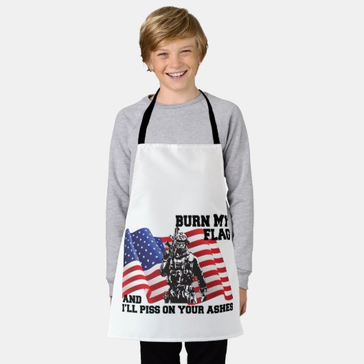 アメリカ愛国者 エプロン (着用した状態)