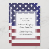 アメリカ愛国者 クラシック スターズ＆ストライプス アメリカ国旗 招待状 (正面/裏面)