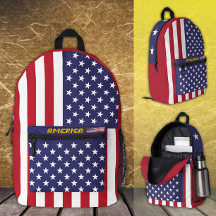 アメリカ愛国者,バックパック,アメリカ国旗/ USA プリントバックパック