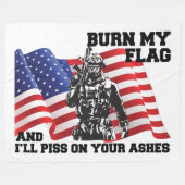 アメリカ愛国者 フリースブランケット (正面(横))