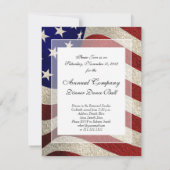 アメリカ愛国者 ヴィンテージ スターズ＆ストライプス アメリカ国旗 招待状 (裏面)