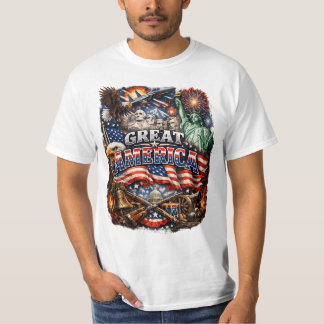 アメリカ愛国者 米国イーグルプライドTシャツ アメリカ人のための Tシャツ