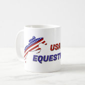アメリカ愛国者 馬術ライダー コーヒーマグカップ (正面左)
