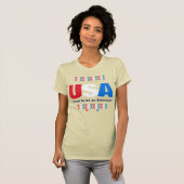 アメリカ愛国者 50スター 赤白青 Tシャツ (正面フル)