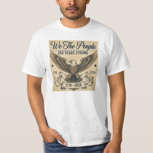 アメリカ愛国者Tシャツ - 永遠のアメリカ精神 デ Tシャツ (正面)