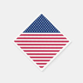 アメリカ愛国赤ストライプ星旗ナプキン スタンダードカクテルナプキン (角)