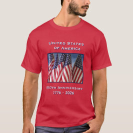 アメリカ愛国赤250周年 Tシャツ