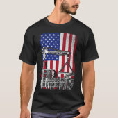 アメリカ愛国鉄工ヴィンテージ国旗 Tシャツ (正面)