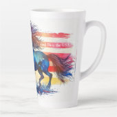 アメリカ愛国馬を祝福せよ カフェラテマグ (右)