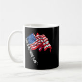 アメリカ愛国 - アメリカ国旗 自由 - 誇り コーヒーマグカップ (左)