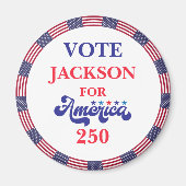 アメリカ愛国 1776–2026 選挙キャンペーン マグネット (正面)