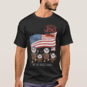 アメリカ愛国 250年自由の偉大な鷲 Tシャツ (正面)