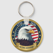 アメリカ愛国 250 周年記念 | 1776–2026 キーホルダー (裏面)