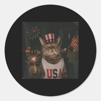アメリカ愛猫250周年 4th July ヴィンテージ ラウンドシール