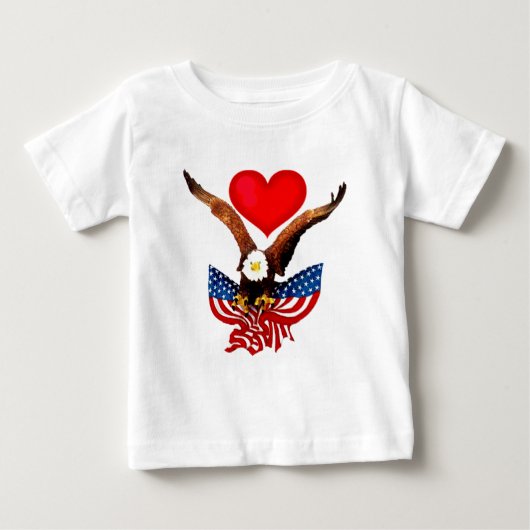 アメリカ愛_ ベビーTシャツ (正面)