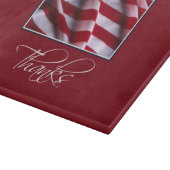 アメリカ感謝してい赤愛国国旗 カッティングボード (角)