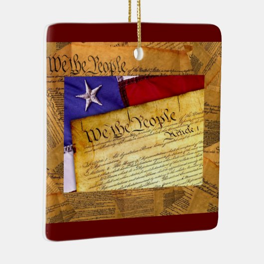 アメリカ憲法わが国民 セラミックオーナメント (右)