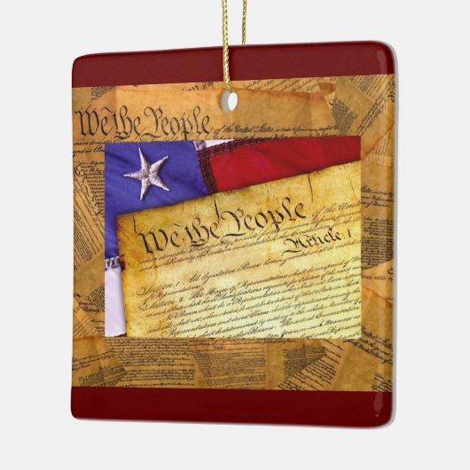 アメリカ憲法わが国民 セラミックオーナメント (左)