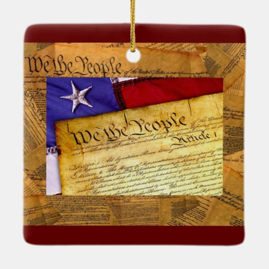 アメリカ憲法わが国民 セラミックオーナメント (裏面)