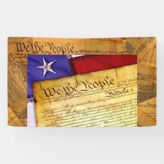 アメリカ憲法わが国民 横断幕 (横)